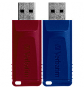 USB-Sticks Slider rot, blau 32 GB
