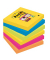 Haftnotizen 6546SR, Super Sticky Rio de Janeiro, 76x76mm, 5-farbig sortiert (ultragelb/paradisblau/limonengr&uuml;n/powerpink/vitalor