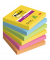 Haftnotizen 6546SR, Super Sticky Rio de Janeiro, 76x76mm, 5-farbig sortiert (ultragelb/paradisblau/limonengr&uuml;n/powerpink/vitalor