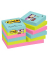 Haftnotizen 62212SMI, Super Sticky Notes Cosmic Collection, 48x48mm, farbig sortiert (t&uuml;rkis/gr&uuml;n/pink), quadratisch