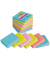 Haftnotizen 6546SMI, Super Sticky Cosmic, 76x76mm, türkis/neongrün/tropicalpink/guavapink, quadratisch