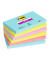 Haftnotizen 6556SMI, Super Sticky Miami, 76x127mm, farbig sortiert (t&uuml;rkis/neongr&uuml;n/neonpink/rot), quadratisch