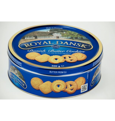 Danish Butter Cookies, 500 g, Dose teilweise mit Streuzucker