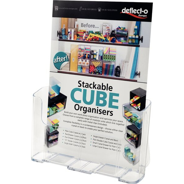 0079916770017 - Prospekthalter A4 hoch 1 Fach PS zur Wandmontage oder zum aufstellen 0079916770017 77001