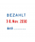Datumsstempel 5430/L PROFESSIONAL Bezahlt, Eingegangen, Gebucht 