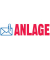 Stempel Printy Motiv/Text: Anlage, Abdruck: blau/rot