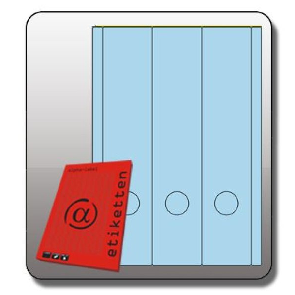 4255704321111 - Rückenschilder langbreit 61x285mm blau 4255704321111 Alpha label