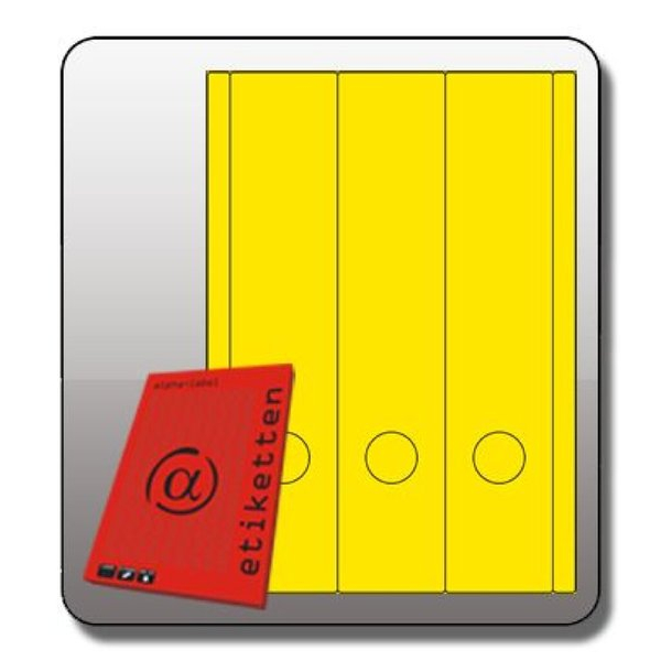 4255704321128 - Rückenschilder langbreit 61x285mm gelb 4255704321128 Alpha label