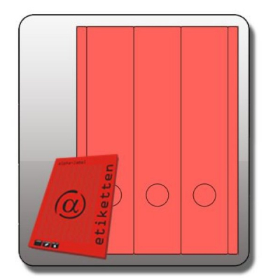 R&uuml;ckenschilder 1059RO, rot, breit/lang, 61x285mm, selbstklebend