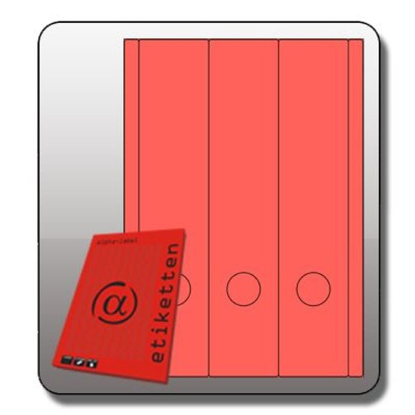 4255704321142 - selbstklebende Rückenschilder 1059RO rot 285x61mm selbstklebend  4255704321142 Alpha label