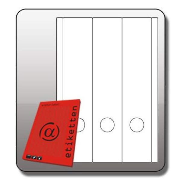 4255704321159 - selbstklebende Rückenschilder 1059WE weiß 285x61mm selbstklebend  4255704321159 Alpha label