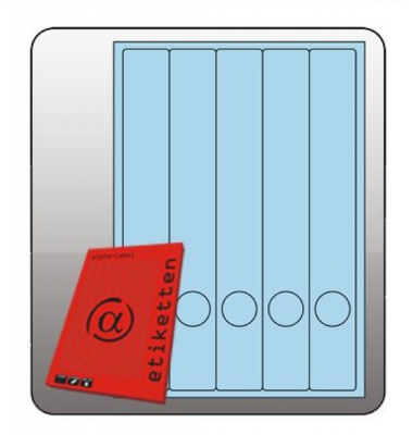 R&uuml;ckenschilder 1060BL, blau, schmal/lang, 39x285mm, selbstklebend