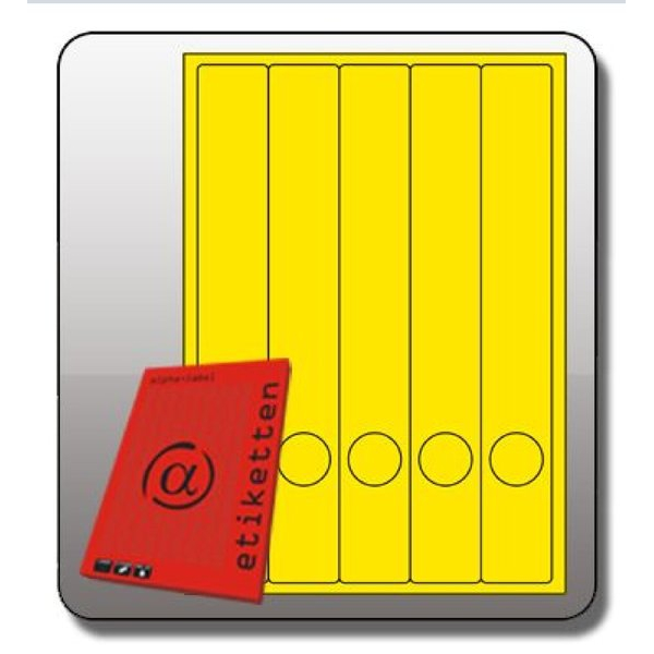 4255704321173 - selbstklebende Rückenschilder 1060GE gelb 285x39mm selbstklebend  4255704321173 Alpha label