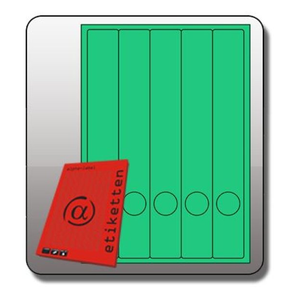 4255704321180 - selbstklebende Rückenschilder 1060GN grün 285x39mm selbstklebend  4255704321180 Alpha label