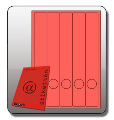 R&uuml;ckenschilder 1060RO, rot, schmal/lang, 39x285mm, selbstklebend