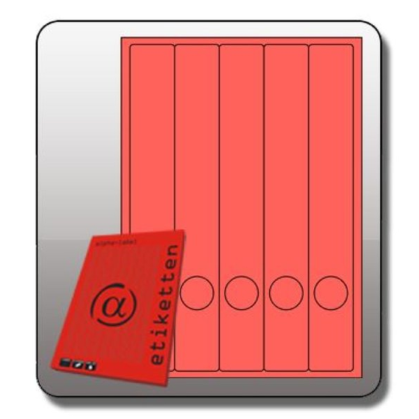 4255704321197 - selbstklebende Rückenschilder 1060RO rot 285x39m selbstklebend  4255704321197 Alpha label