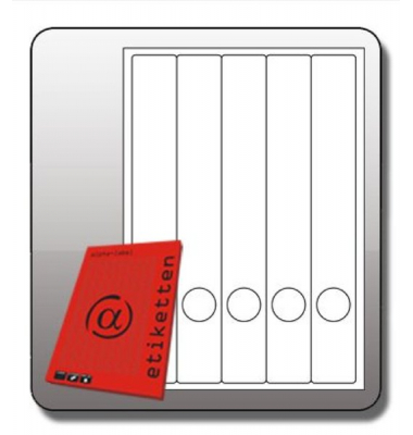 Rückenschild 1060WE weiß 285x39mm selbstklebend 