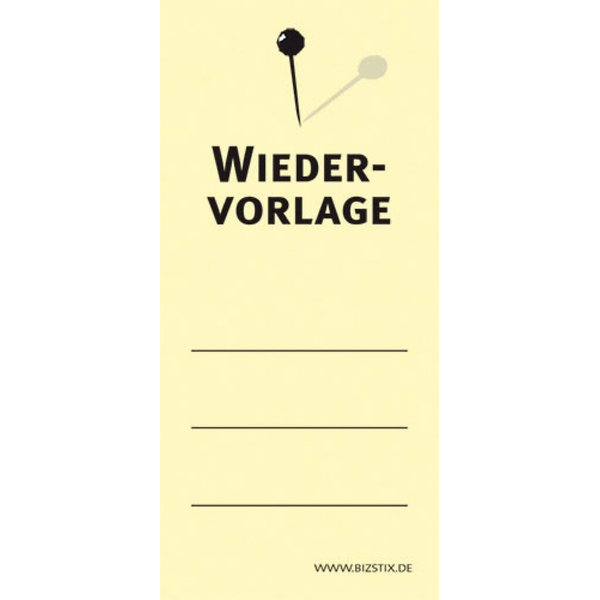 4255704321494 - Haftnotizen bedruckt 1301010135 75x35mm (HxB) gelb Wiedervorlage rechteckig Wiedervorlage 75x35mm 4255704321494 notizb