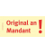 Haftnotizen bedruckt 1301010156, 75x35mm (HxB), gelb, "Original an Mandant", rechteckig, "Original an Mandant", 75x35mm