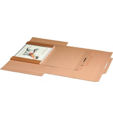 Kalenderverpackung 311103201 braun, bis DIN A2, innen 620x420x10mm, Wellpappe