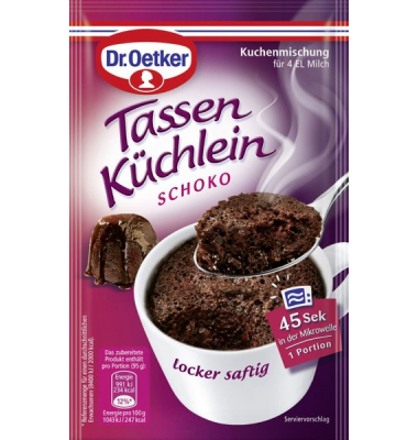 Gratisbeigabe Dr. Oetker Tassen- küchlein Schoko Gratisbeigabe Dr. Oetker Tassen- küchlein Schoko