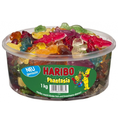 Phantasia 1 KG Party Box Fruchtgummi mit Schaumzucker, gratis Phantasia 1 KG Party Box Fruchtgummi mit Schaumzucker, gratis