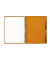 Collegeblock 100100462 Meetingbook, liniert / liniert Rand beidseitig , A4+, 80g, orange, 90 Blatt