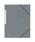 Eckspannmappe TOP FILE+ 400116327, A4 grau Karton 390g, mit 3 Einschlagklappen