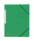 Eckspannmappe TOP FILE+ 400116355, A4 grün Karton 390g, mit 3 Einschlagklappen