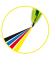 Mehrfarbkugelschreiber 4Colours Fluo transparent/neongelb Mine 0,4mm Schreibfarbe 4-farbig