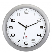 Wanduhr, still, Quarzwerk Ø 300mm grau