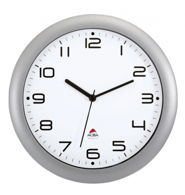 Wanduhr, still, Quarzwerk Ø 300mm grau