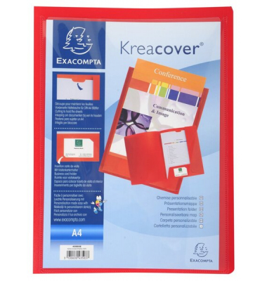 Pr&auml;sentations-Jurismappe Kreacover 43503E, A4 rot Polypropylen (PP) -, mit 2 Einschlagklappen