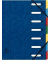 Ordnungsmappe Harmonika blau 7 Fächer