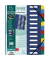 Ordnungsmappe Harmonika 55242E, 1-24, blau, Din A4, 24 F&auml;cher
