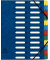 Ordnungsmappe Harmonika 55242E, 1-24, blau, Din A4, 24 F&auml;cher