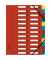 Ordnungsmappe Harmonika 55245E, 1-24, rot, A4, 24 F&auml;cher