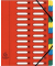 Ordnungsmappe Harmonika 55245E, 1-24, rot, Din A4, 24 F&auml;cher