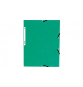 Eckspannmappe 55303E, A4 gr&uuml;n Karton 335g, f&uuml;r ca. 250 Blatt, mit 3 Einschlagklappen