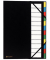 Ordnungsmappe Ordonator 55341E, 12-teilig blanko, schwarz, A4, 12 F&auml;cher