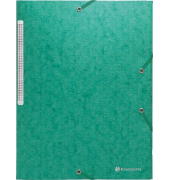 Eckspannmappe 55753E, A4 gr&uuml;n Karton 425g