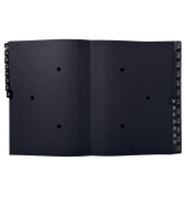 Pultordner 44 Fächer schwarz für A4, Numerisch 1-31 u. Jan-Dez