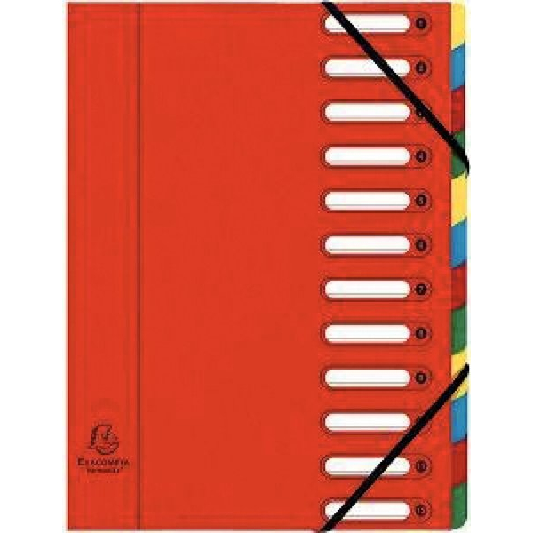 3130631551255 - Eckspann-Ordnungsmappe 12 Fächer ro 425g qm Manila Karton Innenfach 3130631551255 55125E