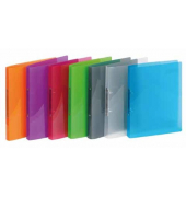 Ringbuch PROPYGLASS transluzent V020283, A4 2 Ringe 20mm Ring-Ø PP-Vollkunststoff sortiert-transparent