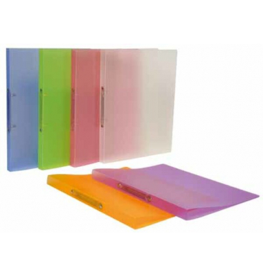 Ringbuch Propysoft V602135, A4 2 Ringe 20mm Ring-Ø PP sortiert-transparent