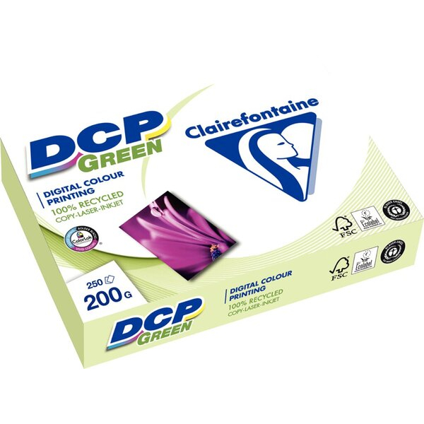 3288580500074 - Recyclingpapier DCP Green 50007SC A4 200g weiß  3288580500074 Clairefontaine
