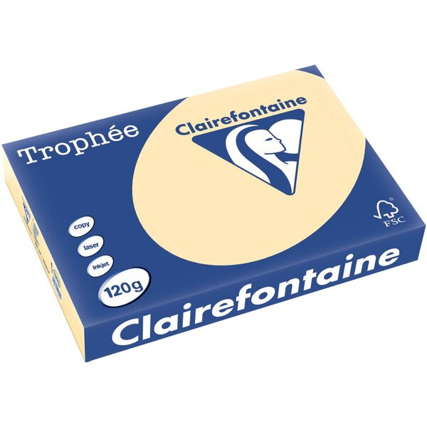 Clairefontaine Kopierpapier Trophee 1203C chamois pastell A4 120g 3329680120301 Clairefontaine 250 Blatt
