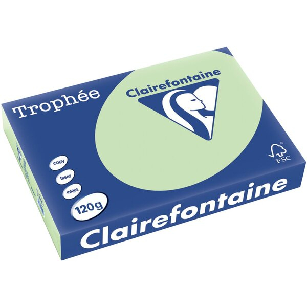 Clairefontaine Kopierpapier Trophee 1215C grün pastell A4 120g 3329680121506 Clairefontaine 250 Blatt