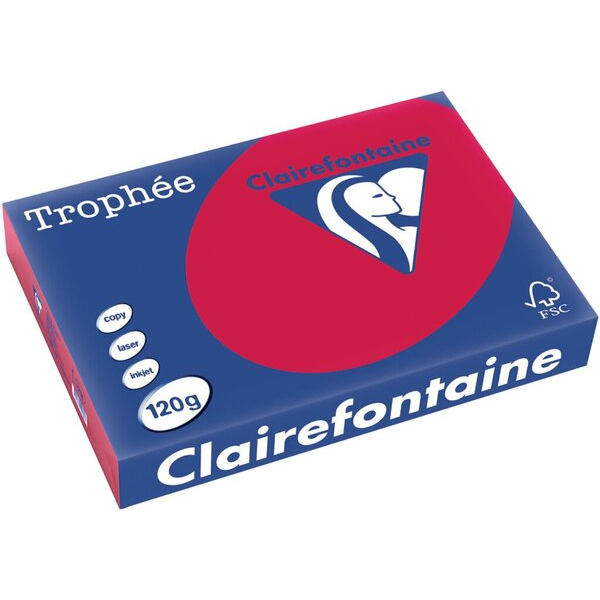 Clairefontaine Kopierpapier Trophee 1218C kirschrot intensiv A4 120g 3329680121803 Clairefontaine