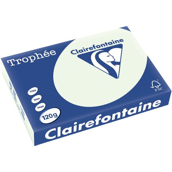 Clairefontaine Kopierpapier Trophee 1246C lindgrün pastell A4 120g 3329680124606 Clairefontaine 250 Blatt